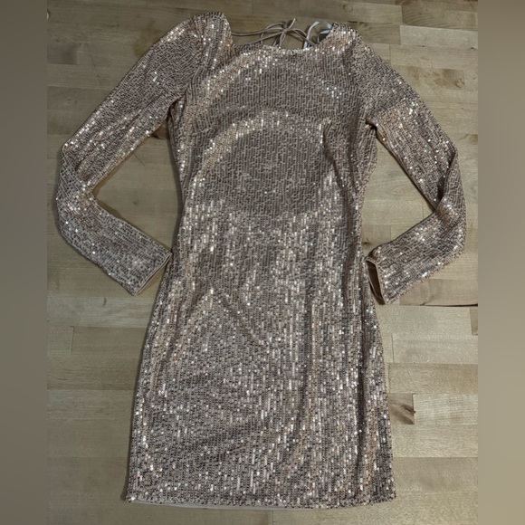 NWT Hello Molly Blind Your Eyes Dress in gold - Picture 5 of 13